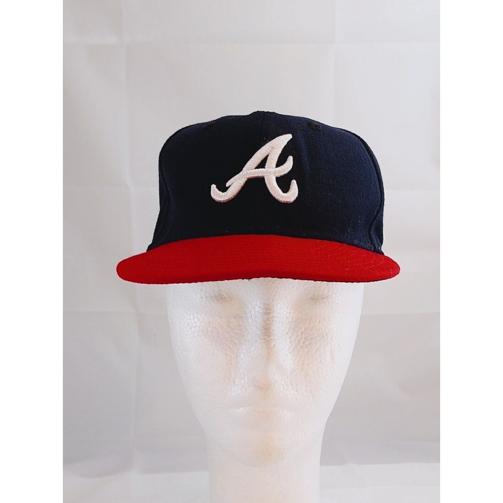 Atlanta Braves New Era Pro Model‎ The 59 50 Blue & Red Fitted 6 3/4 Baseball Hat